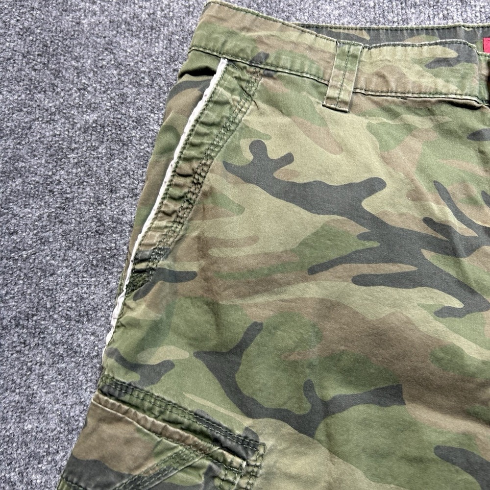 Unionbay Mens Camo Cargo Shorts Green Brown Size 36 Utility Military Skater - Picture 4 of 11